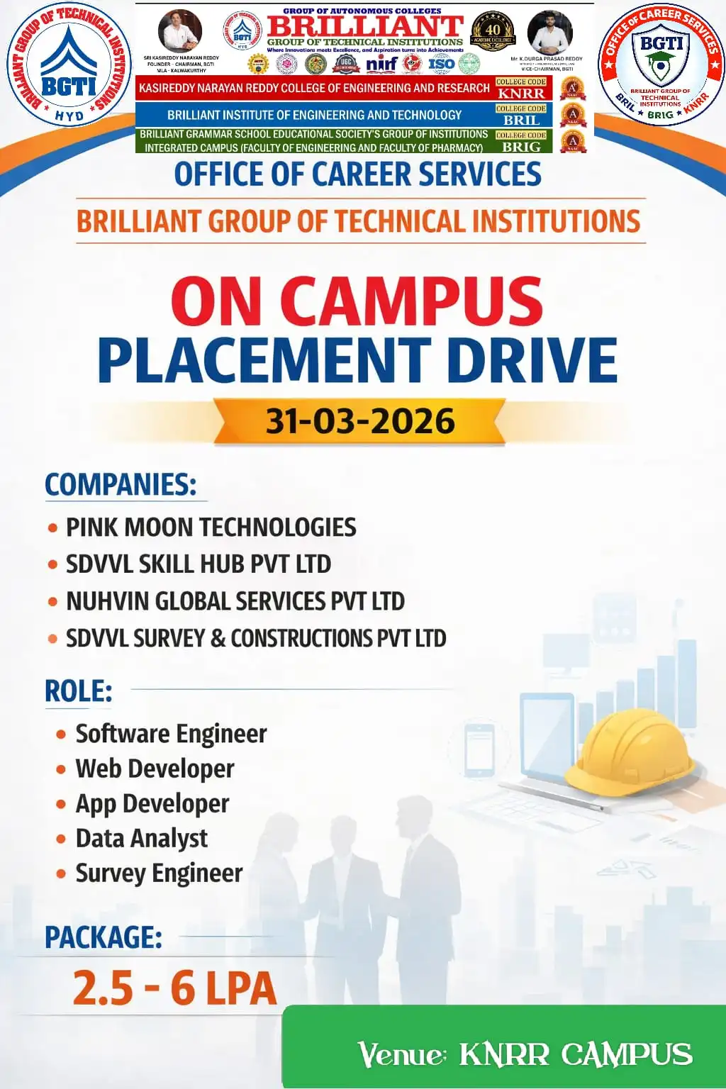 SVDDL, PINK MOON, NUHVIN Drive - CAMPUS DRIVE 31-03-2026 – BRIL Campus Drive 2025-26
